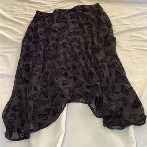 Aura Black Asymmetrical Butterfly Skirt